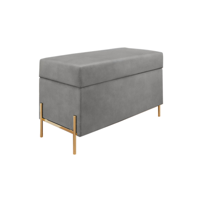 Haberman Velvet Upholstered Storage Bench