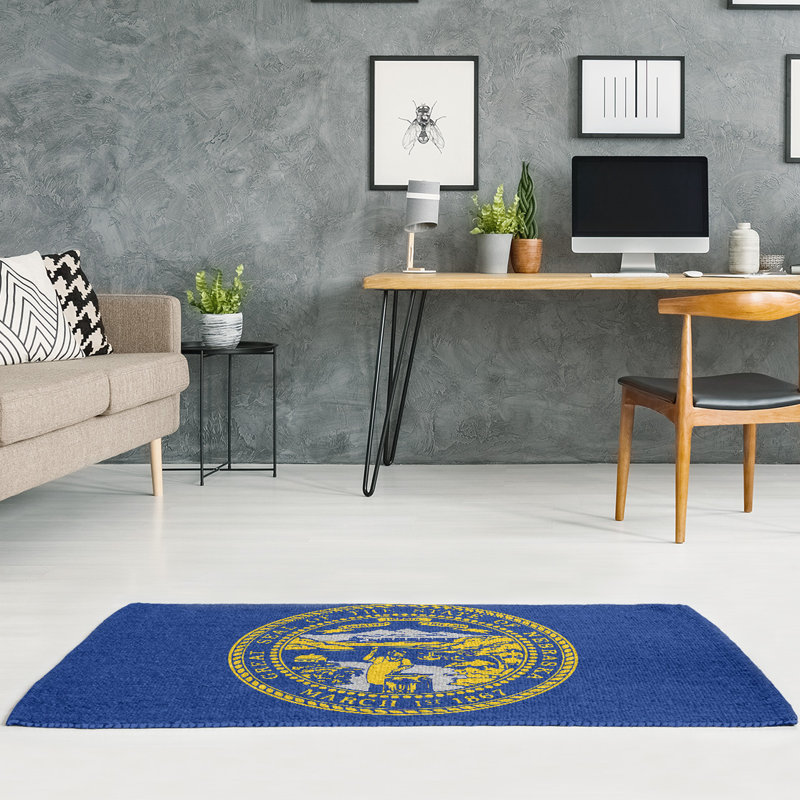 Tapis de chenille nebraska flag, Rectangle 2 pi x 3 pi
