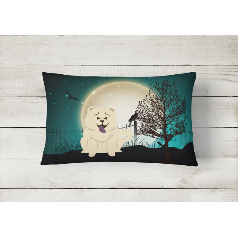 Coussin lombaire intérieur / extérieur Halloween, Blanc