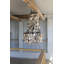 Metal and Draped Oyster Shell Chandelier