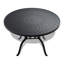 Ensemble de salle à manger 5 pièces en fonte d'aluminium avec structure noire, comprenant 4 chaises pivotantes et une table ronde de 47,24 pouces