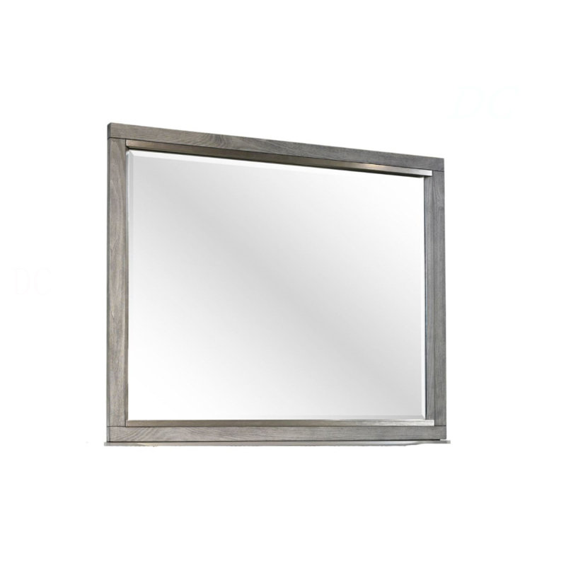 Grey Landscape Mirror Transitional Design