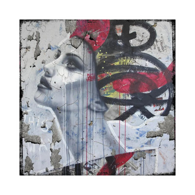 Amour rouge - reproduction d'art murale - toile tendue