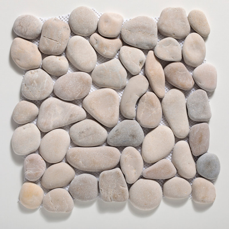 Natural Stone Mosaic Sheet Wall & Floor Tile, Tan