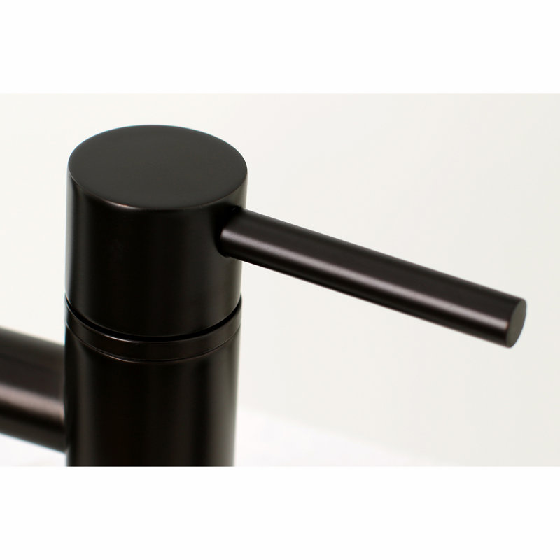 Kingston Brass Concord Two-Handle 4-Hole Deck Mount Bridge Kitchen Faucet with Brass Side Sprayer, Oil Rubbed Bronze