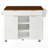 52" Luxury Fluted Kitchen Island with Drop Leaf & Power Station-1808003631