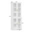 Grande armoire de rangement avec porte pleine verre, vitrine blanche avec ensemble anti-basculement, tablettes réglables