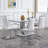 7 Piece - Marbled Dining Table Set-1498344898