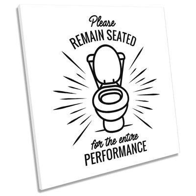 Z2788 Bathroom Toilet Funny Picture - Wrapped Canvas Print