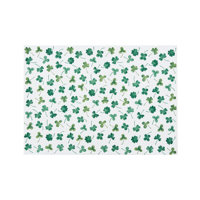 Ensemble de 6 napperons en coton 20 po Anstus St. Patrick's Day Clover