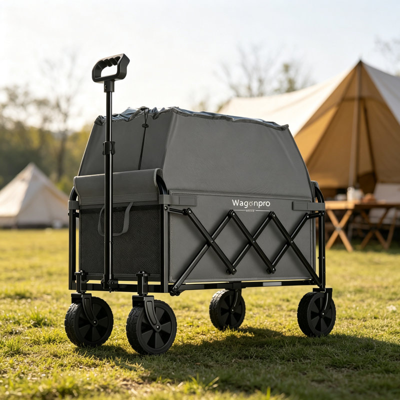 Expandable Dual-Layer Utility Wagon, Gray