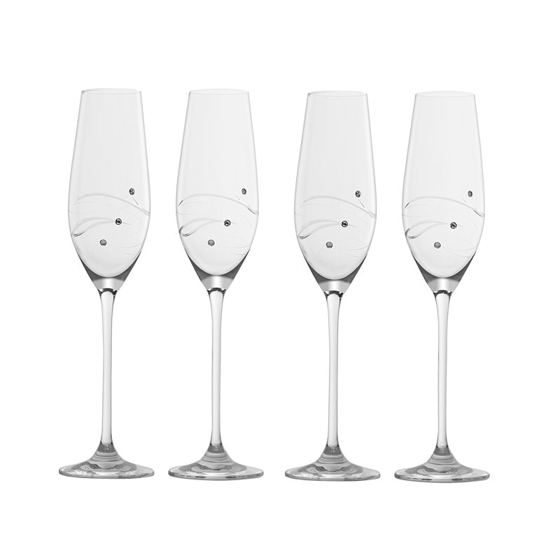 7oz. Handmade Crystal Flute Set