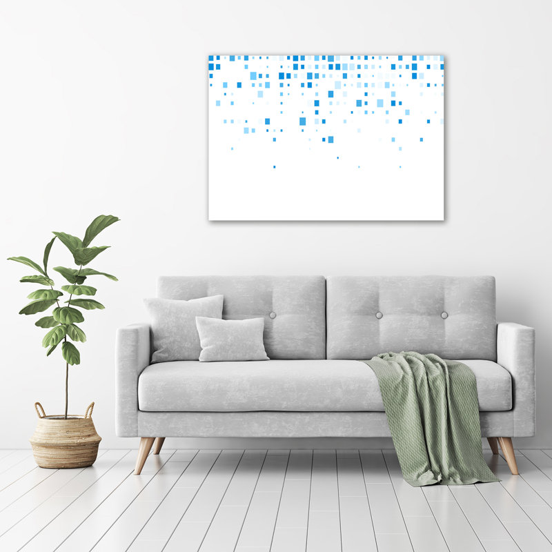 Blue Squares - Wrapped Canvas Print
