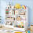 Bookshelf with 5 Storage Cubbies and 2 Drawers for Playroom, Bedroom, Hallway, Classroom, Nursery-1270345297