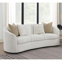 Harper & Bright Designs 88.5 in. W Square Arm 3-Seats Linen Sofa