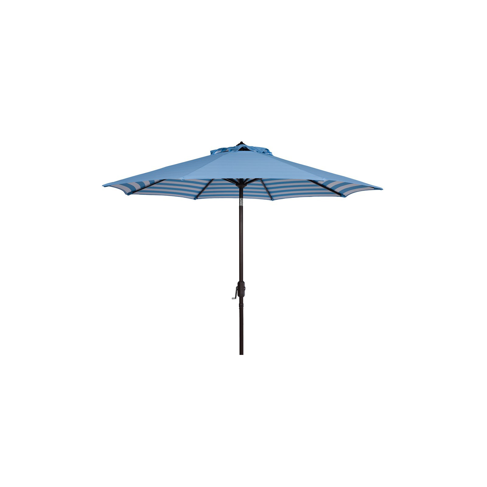 Asla 100.8'' Outdoor Umbrella, Baby Blue/White