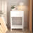 Modern Nightstand with Drawer and Open Shelf,Scalloped Edge Bedside Table for Bedroom-1076719109