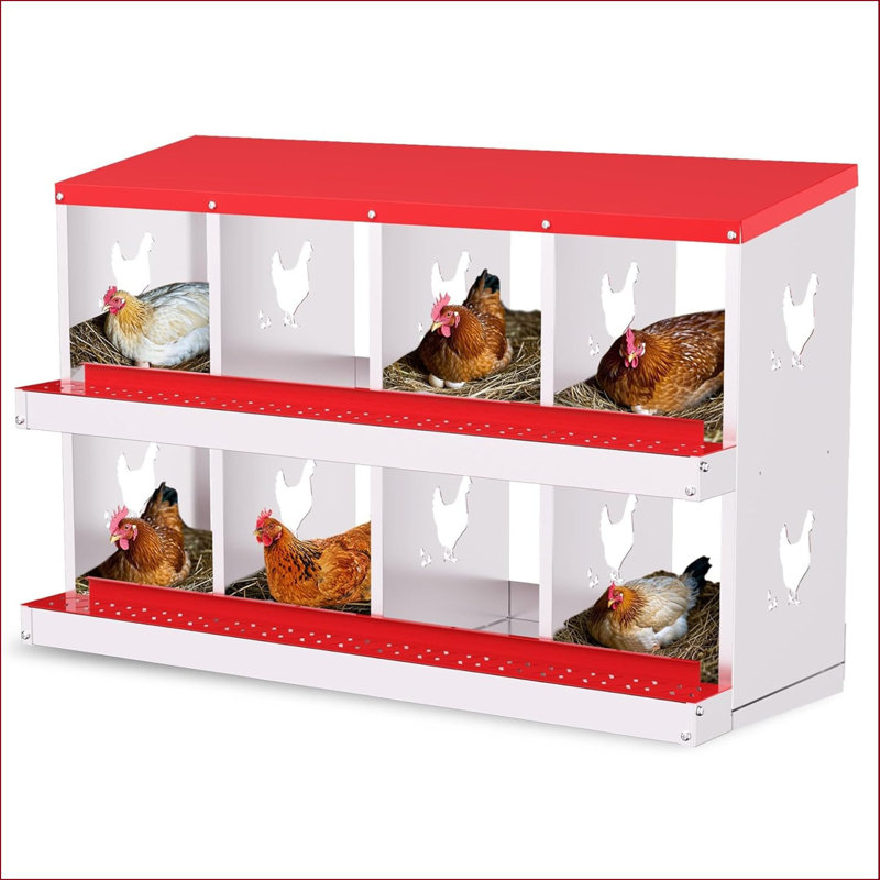 Nesting Boxes, 67.5cm H x 136cm W x 43cm D, Red