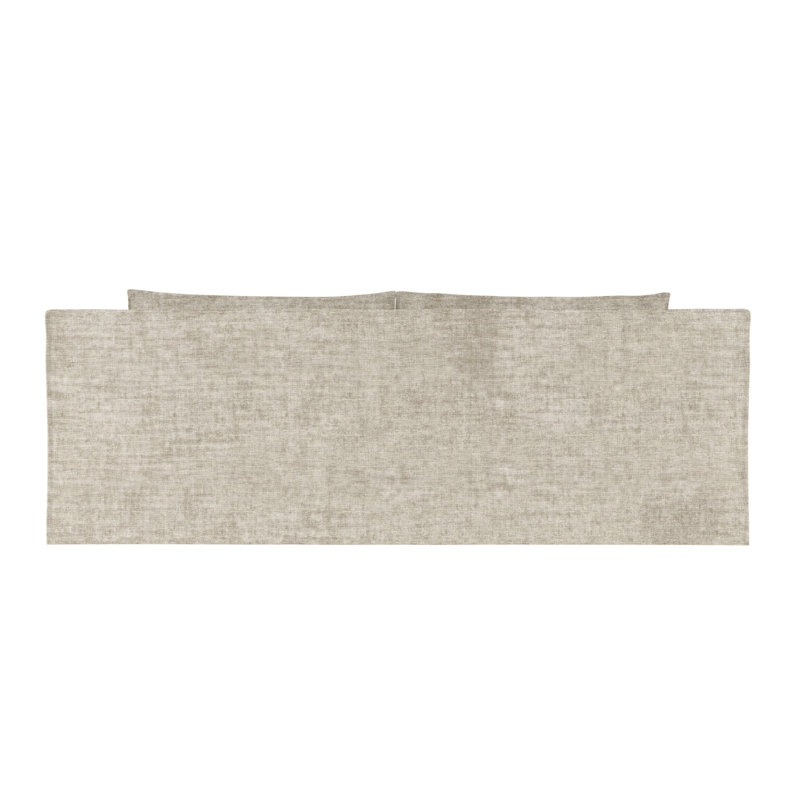 Mulberry Square Track-Arm Daybed with Flange Seam, Plush Velvet Oyster, Ebony