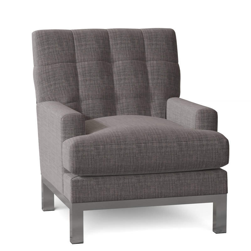 Uptown Tufted Armchair, Gray