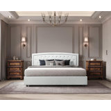 Tomoyo Upholstered Storage Bed Frame with 4 Drawers, Full Size Sand Color