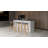 Kheya L-Shaped Plastic Bar Stool w/Veneer Metal Legs & Footrest for Kitchen, Dining Room, Breakfast Nooks