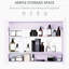 Miroir de salle de bain mural à double porte avec tablettes réglables, l 31,5 po x P 6 po, H 23,5 po, blanc, surface de rangement en bois avec miroir, blanc, utilisation quotidienne