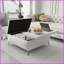 Table basse carrée à dessus relevable de 35 pouces pour salon - repose-pieds de rangement surdimensionné, facile à nettoyer