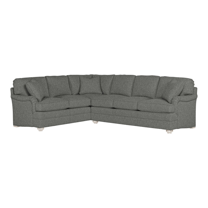 American Bungalow 2-Piece East Lake L- Sectional, Ian Pewter, Casa Blanca