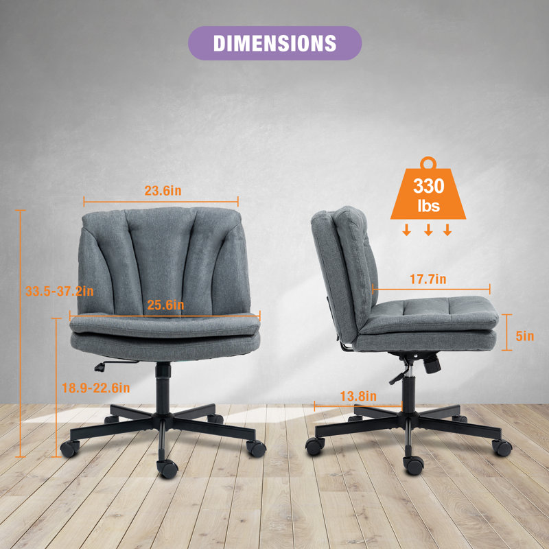 Fauteuil de bureau ergonomique Criss, Gris, Lin lin