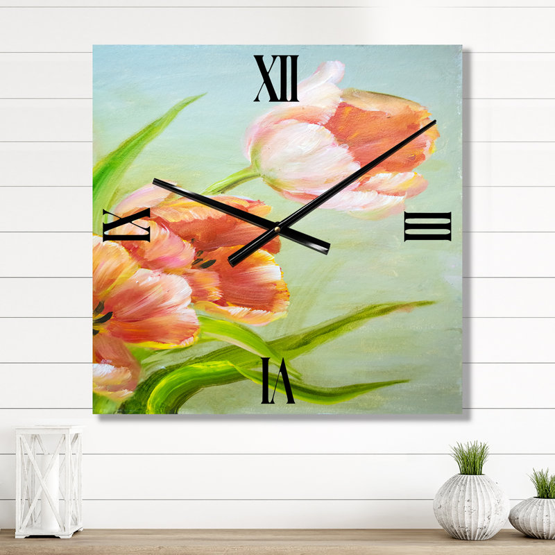 Horloge murale tulipes, Moyen
