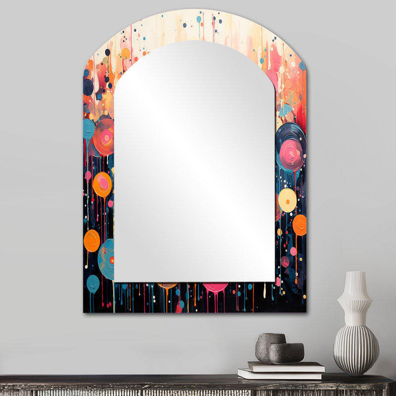 Lolotoe - Miroir tendance en métal, 34 po x 25 po