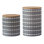 Aztec Ceramic / Porcelain Canister - Set of 2