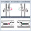DETBOM Shower Riser Rail 90cm(35.43"), Segmented Wall Mounted Shower Rail, Wall Mounted Shower Rail kit, Adjustable Shower Head Holder Bar, Shower Slider Rail for Bathroom, Chrome Silver