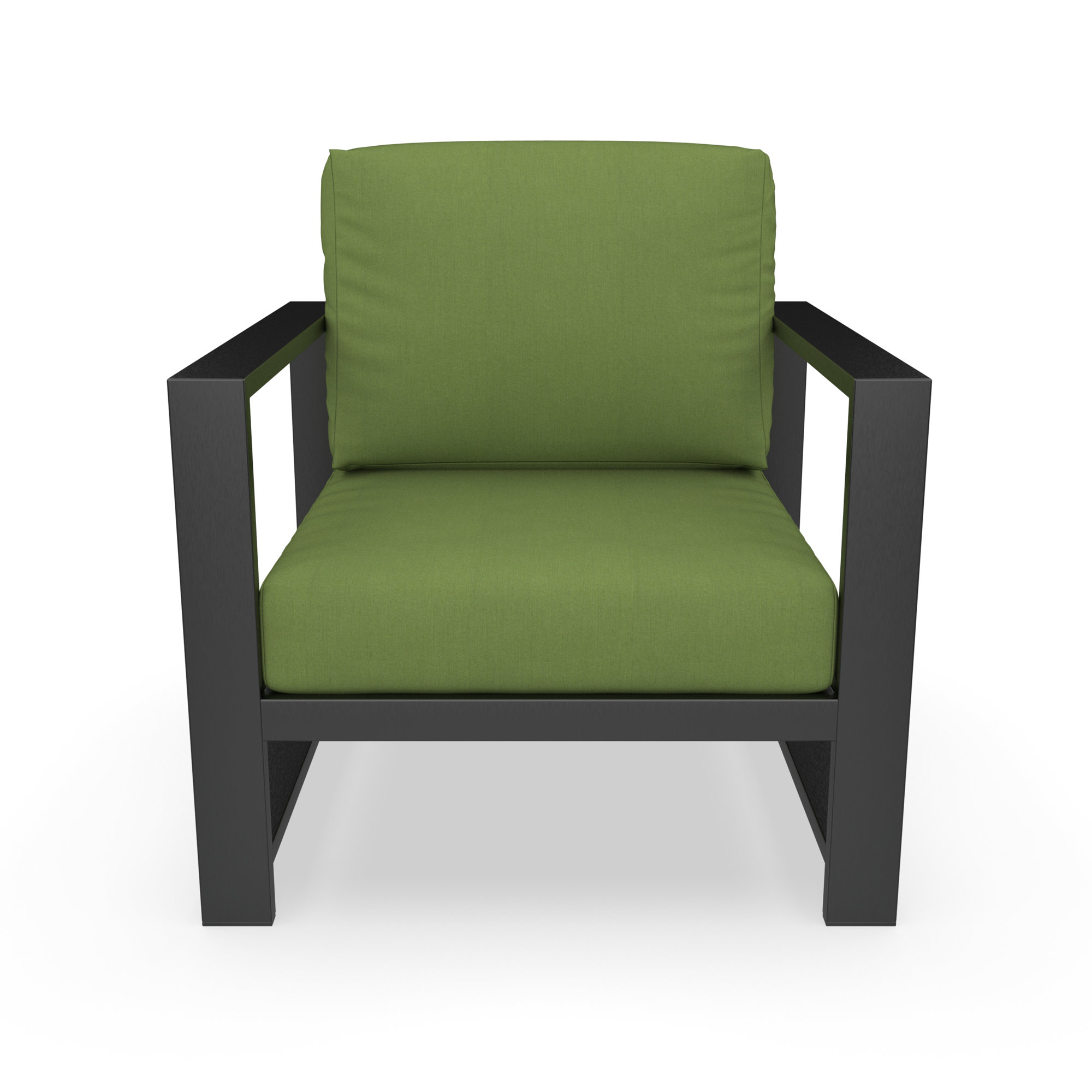 Dulcie Metal Outdoor Armchair with Sunbrella Cushions, Sunbrella Spectrum Cilantro