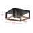 4-Light Bulbs Black Finished Caged Design Dimmable Flush Mounting Light Fixture