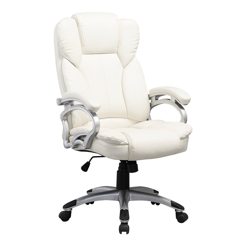 Ciccone High Back Ergonomic Desk Chairs with Lumbar Support, White