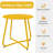 Lemon Side Table 18 Weatherproof Steel Outdoor Indoor Side Table For Garden Balcony Pool & Tailgate Rust Resistant  Portable End Table