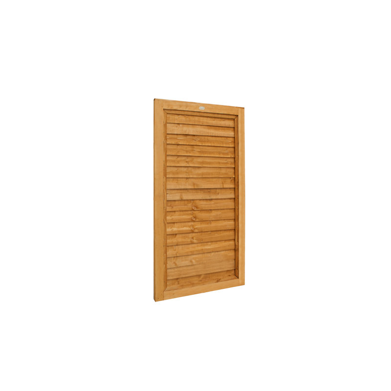 181.5cm H x 91.4cm W Golden Brown Wood Gate