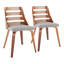 Chaises d'appoint rembourrées 19 "avec pieds en bois cintré Huitt-126349729