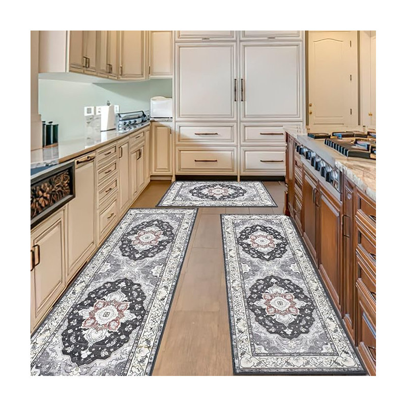 Ensemble de 3 tapis de cuisine Bohemian