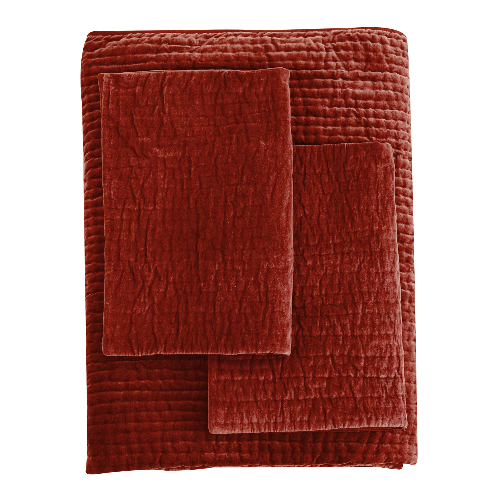 Chambord Cotton Quilt Set, Queen Quilt + 2 Standard Shams, Burgundy