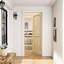 Porte standard 2 panneaux en bois de pin teinté intérieur style français-108216006