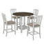 Table de salle à manger pliable à rallonge avec espace de rangement, table de salle à manger pour 4 personnes avec 4 chaises, convient aux petits restaurants et aux salons, peu encombrante, en bois massif