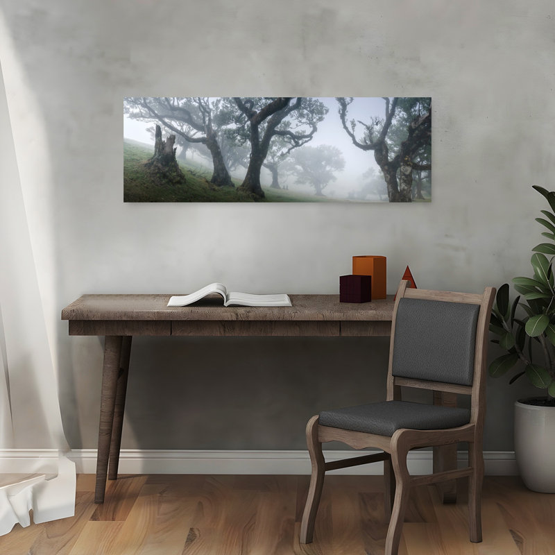 Misty Ancient Forest by Nina Pauli - Wrapped Canvas Panoramic Print, 30.48 cm H x 91.44 cm W