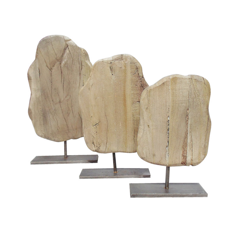 Ensemble de 3 sculptures Emilion, Clair naturel