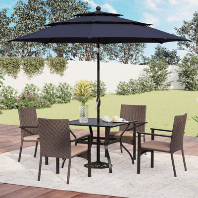 4 - Person Patio Dining Set with Square Table