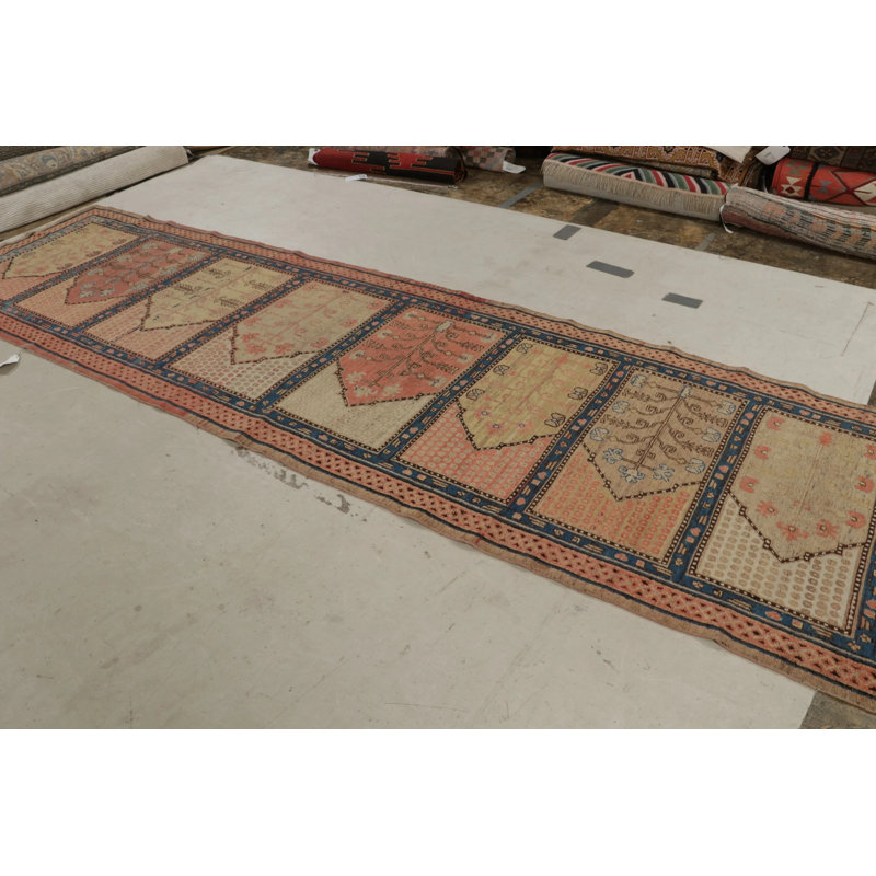 Khotan One-of-a-Kind 3'4" x 13'9" Hand Knotted Area Rug