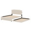 Lit plateforme tapissier avec lit gigogne et 2 ensembles de ports USB-1425816587