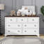 Commode capitaine en bois à sept tiroirs
